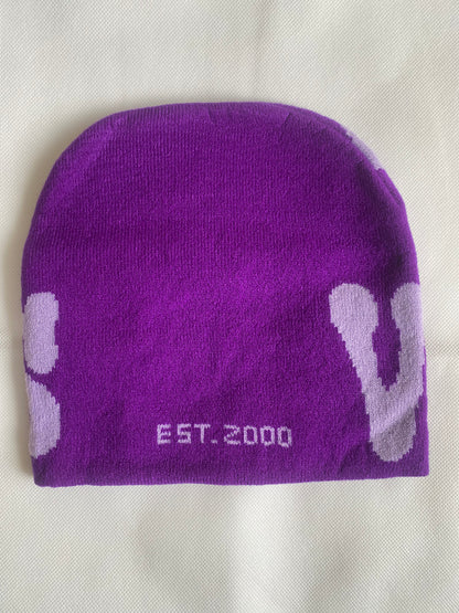 Dark/Light Purple Skully Beanie