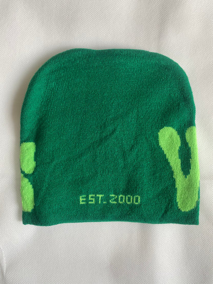 Green/Green Skully Beanie